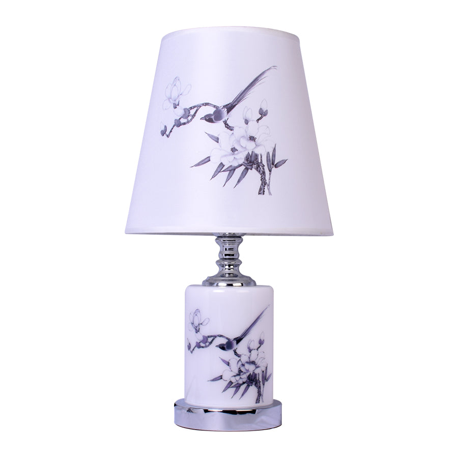 Round Table Lamp With Birds Print-Starry Night