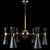 Urban Chandelier Black With Gold - 6 Lights-Starry Night