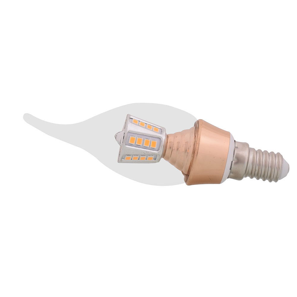 Flame Tip LED Bulb 6 Watt Warm White E14 (Pack of 2)