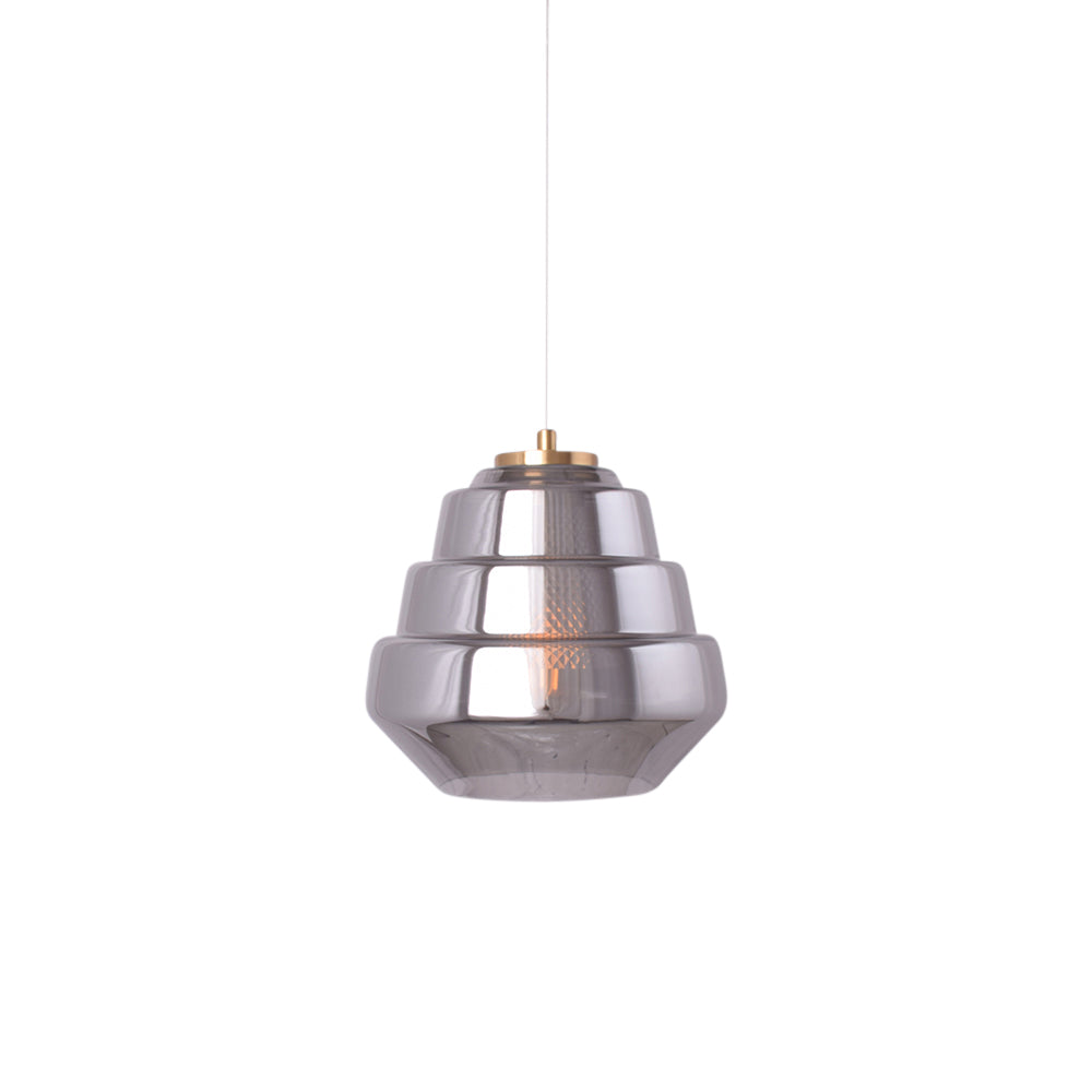 Tiered Pendant Light (Black Glass)