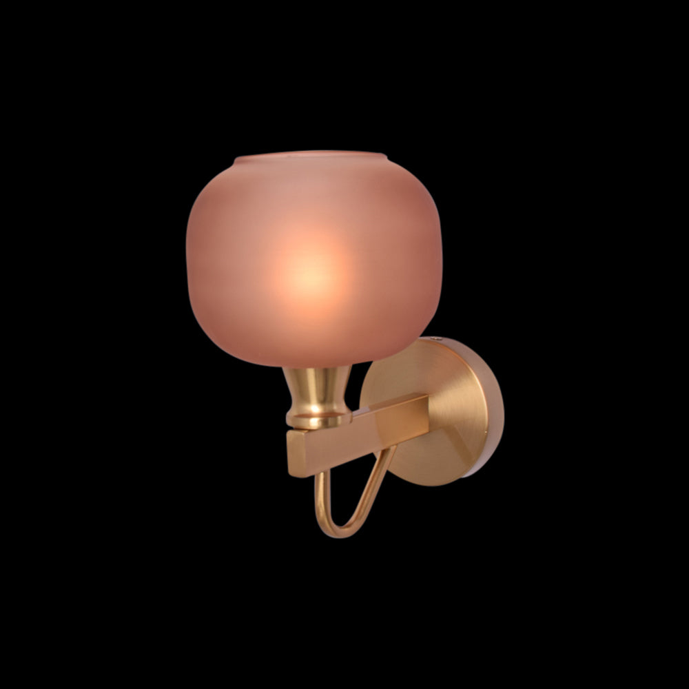 Frosted Amber Wall Light