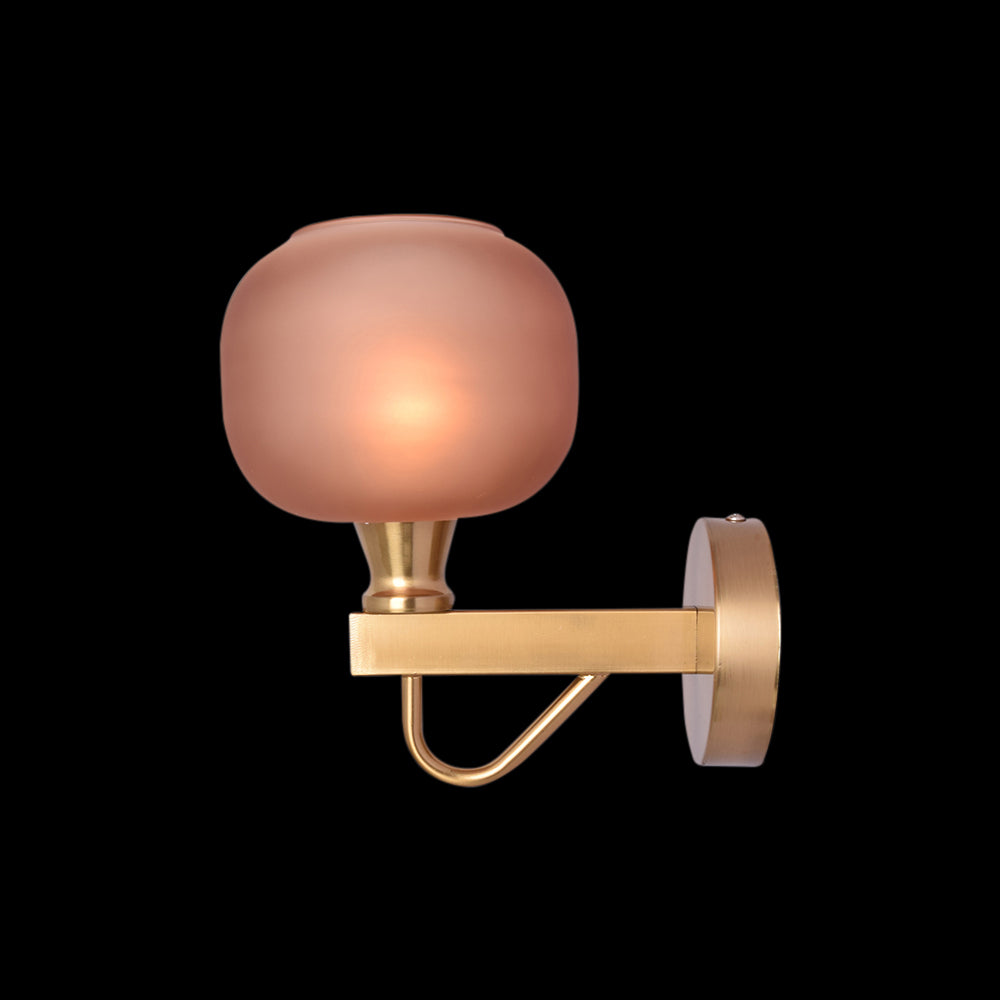 Frosted Amber Wall Light