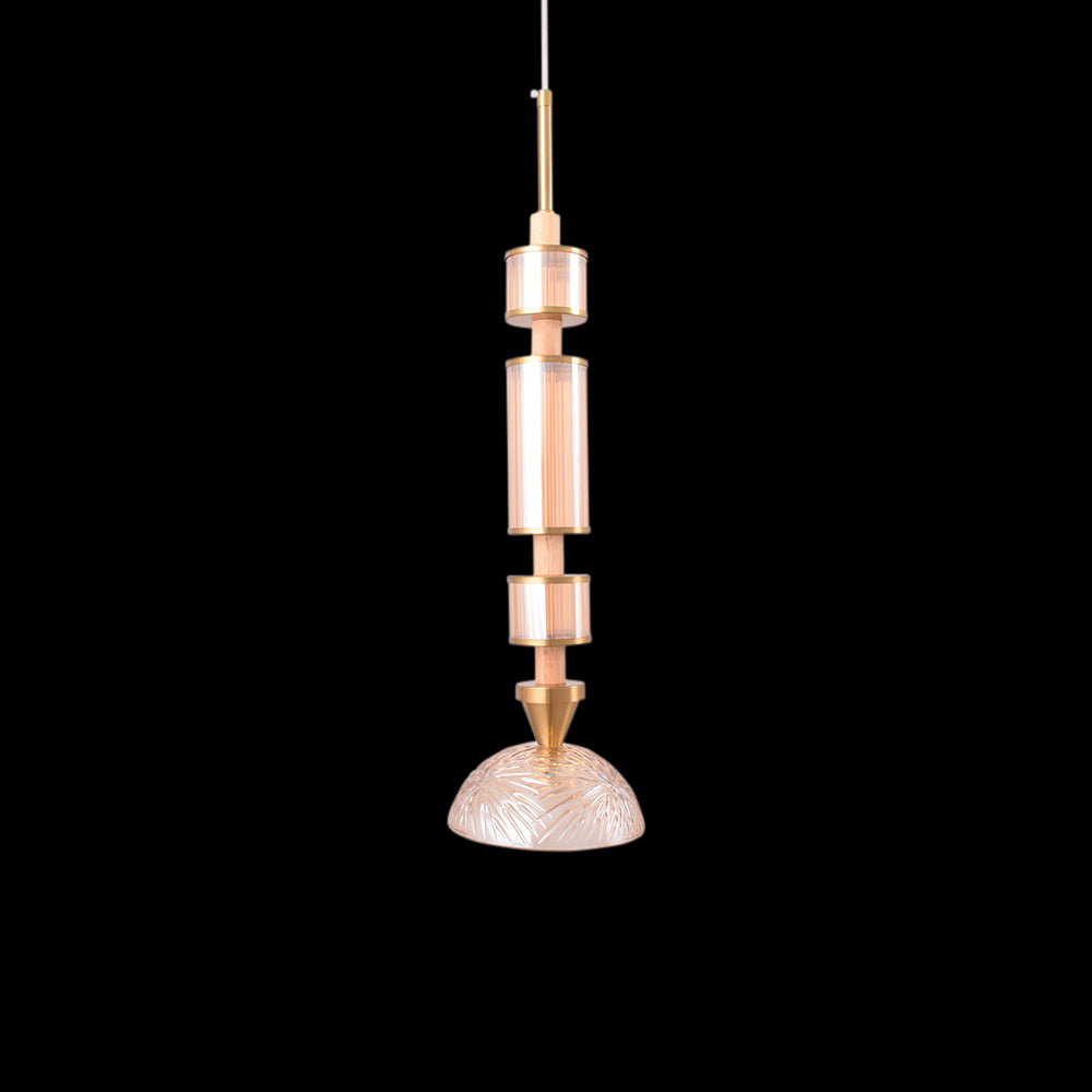 Ethereal Glow Glass Pendant Light (Amber)
