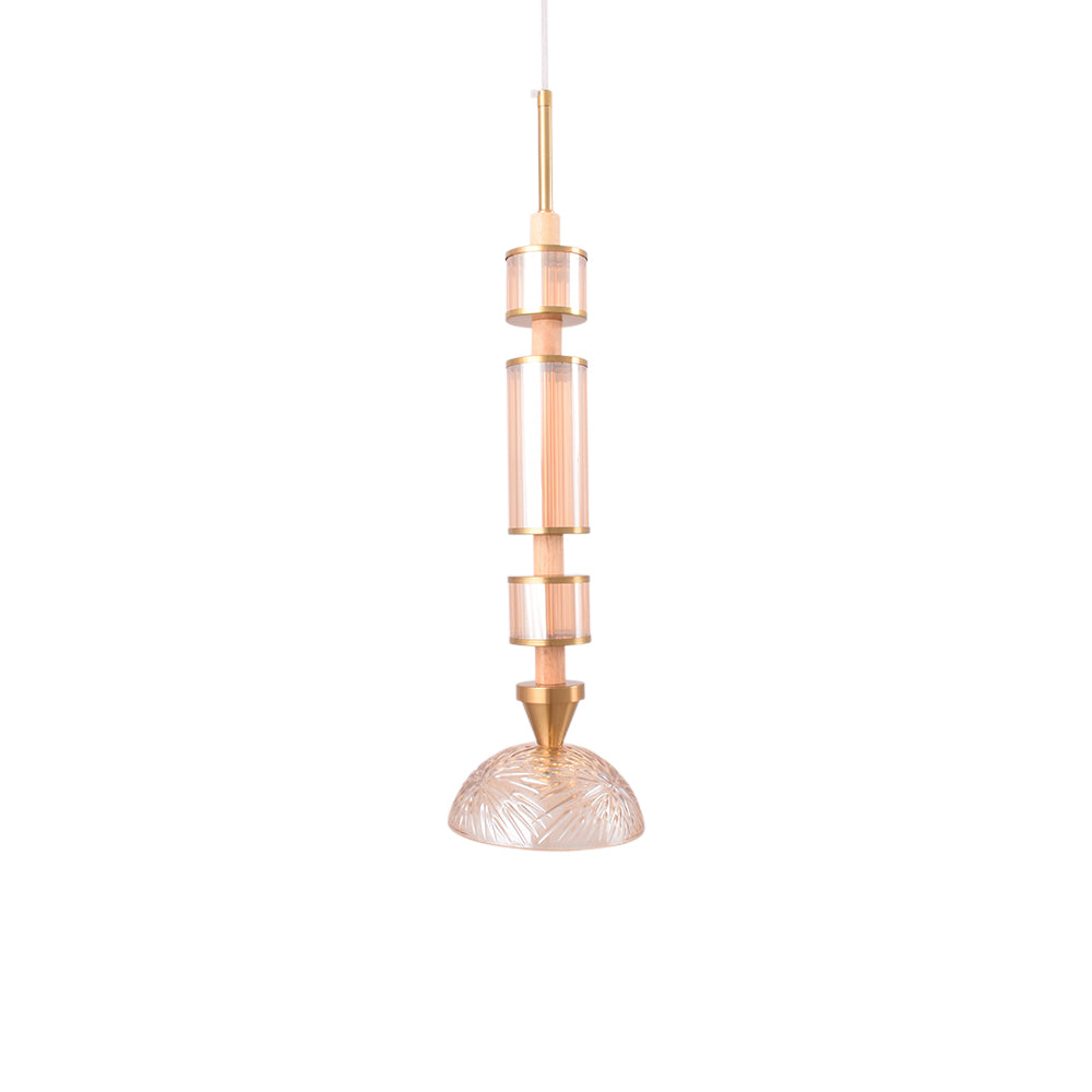 Ethereal Glow Glass Pendant Light (Amber)