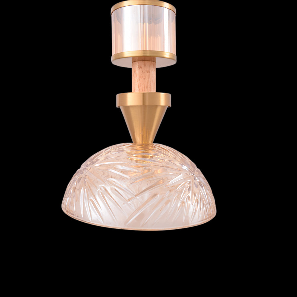Ethereal Glow Glass Pendant Light (Amber)