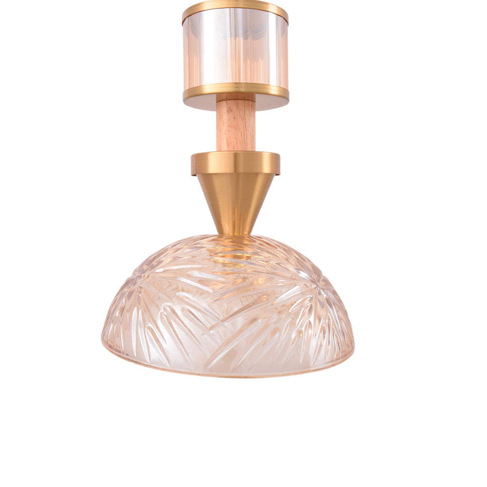 Ethereal Glow Glass Pendant Light (Amber)