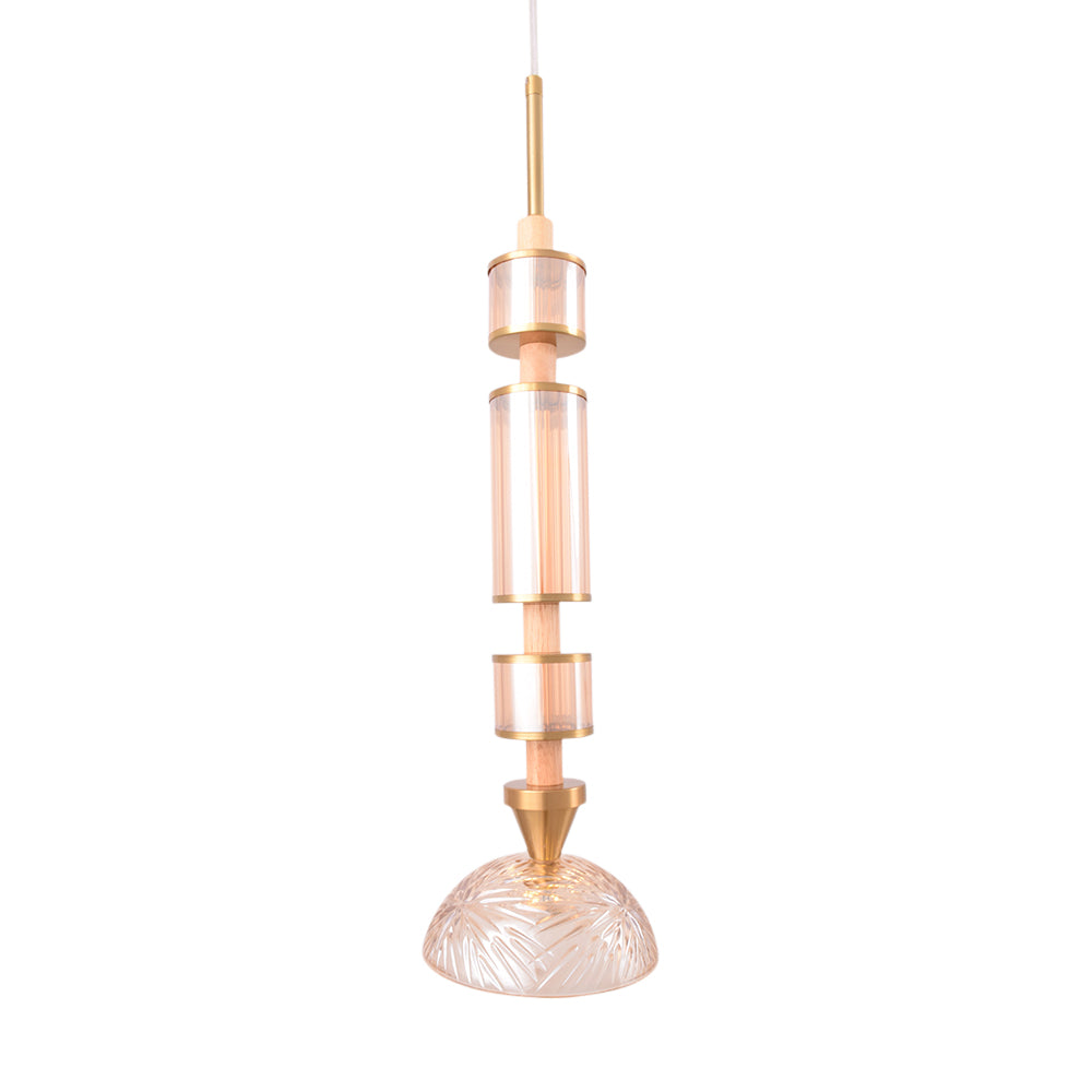 Ethereal Glow Glass Pendant Light (Amber)
