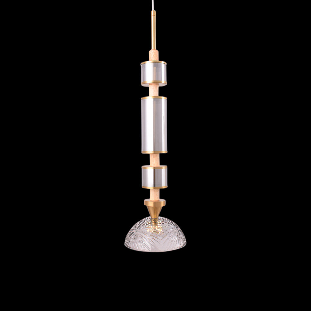 Ethereal Glow Glass Pendant Light (Black)