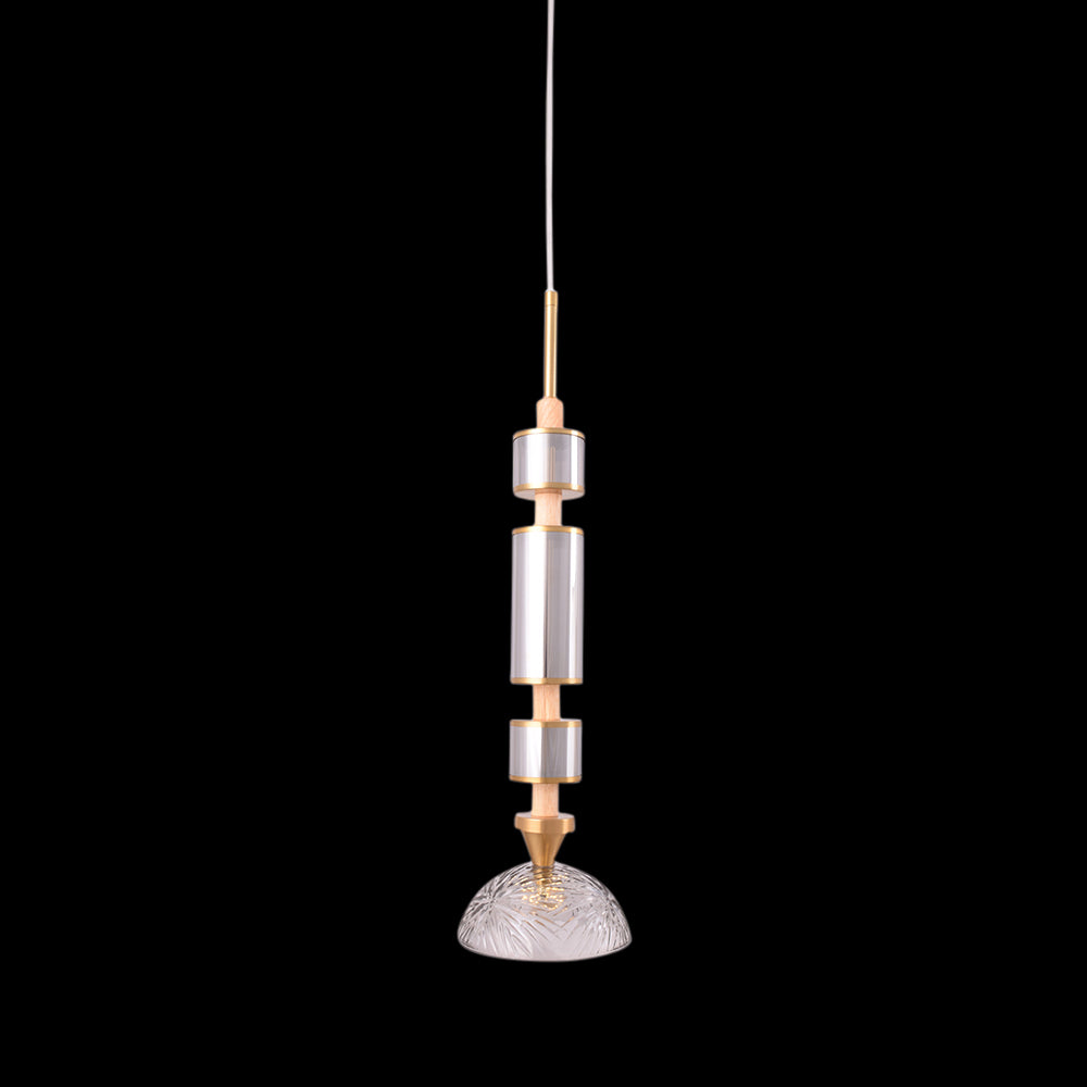 Ethereal Glow Glass Pendant Light (Black)
