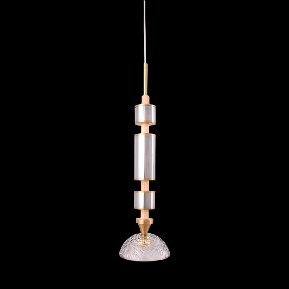 Ethereal Glow Glass Pendant Light (Black)