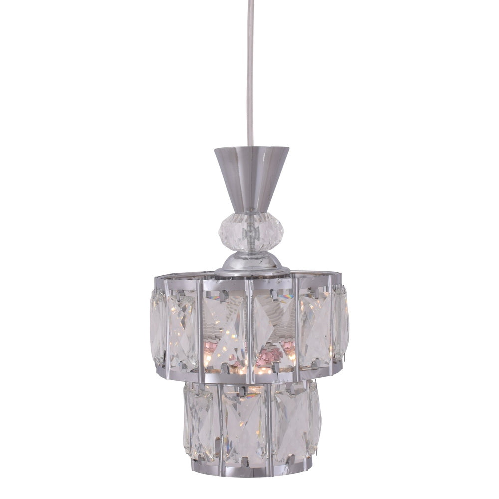 Silver Crystals Pendant Light