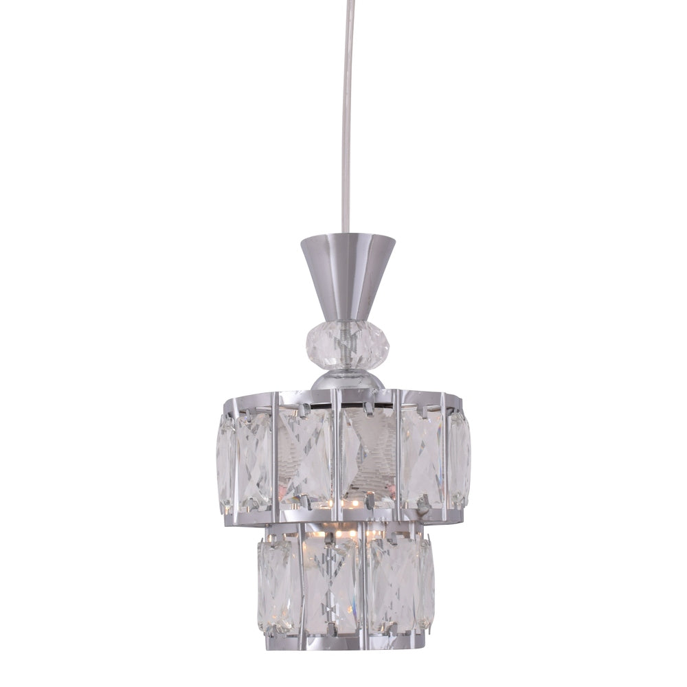 Silver Crystals Pendant Light