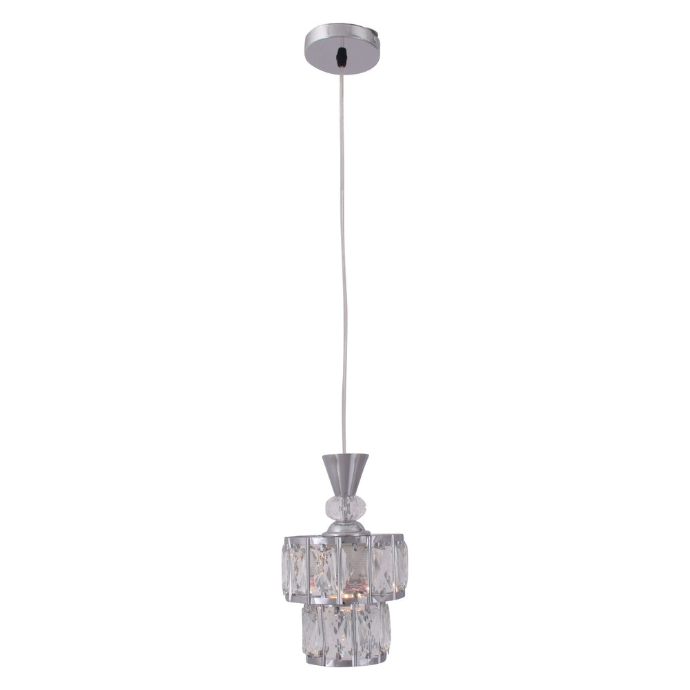 Silver Crystals Pendant Light