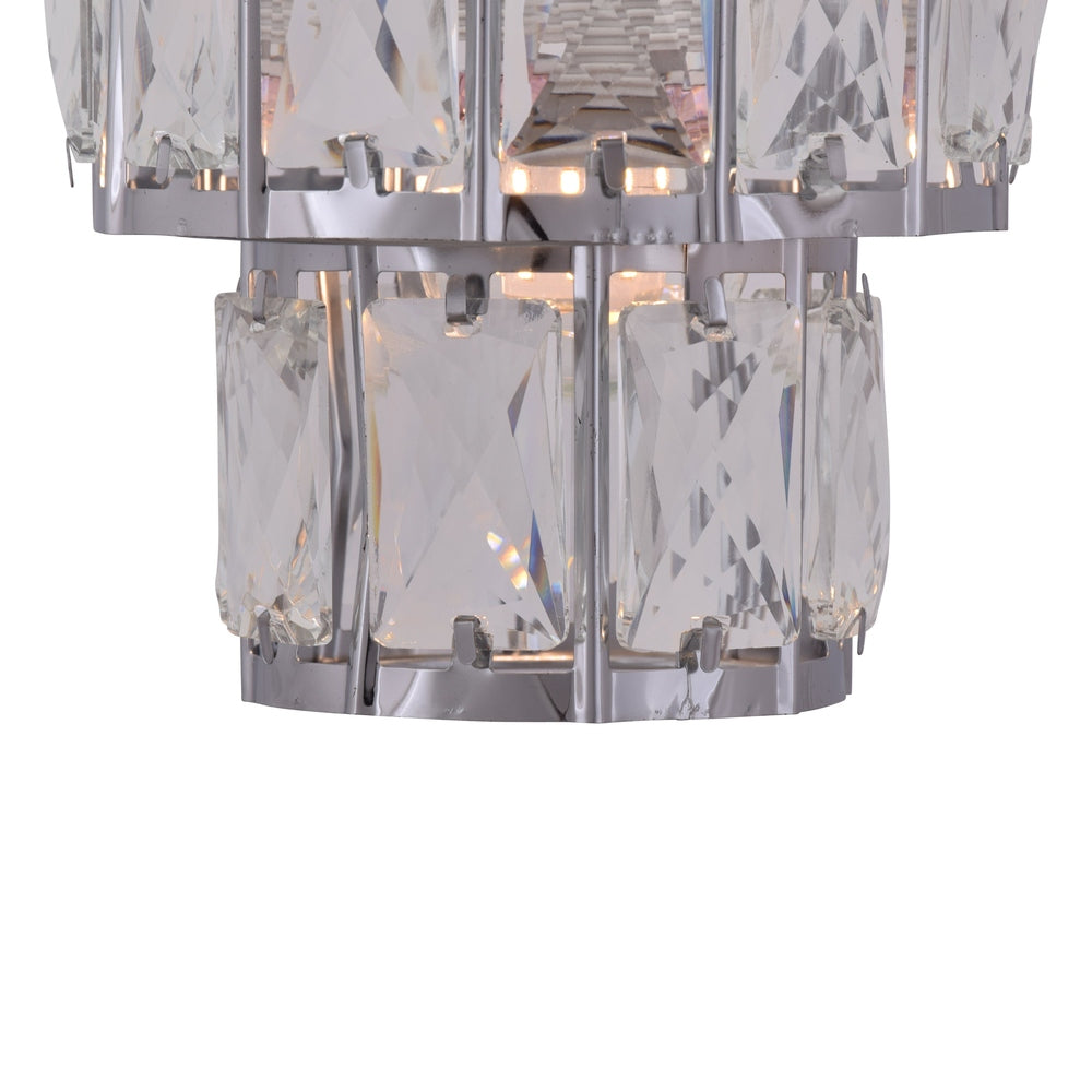 Silver Crystals Pendant Light