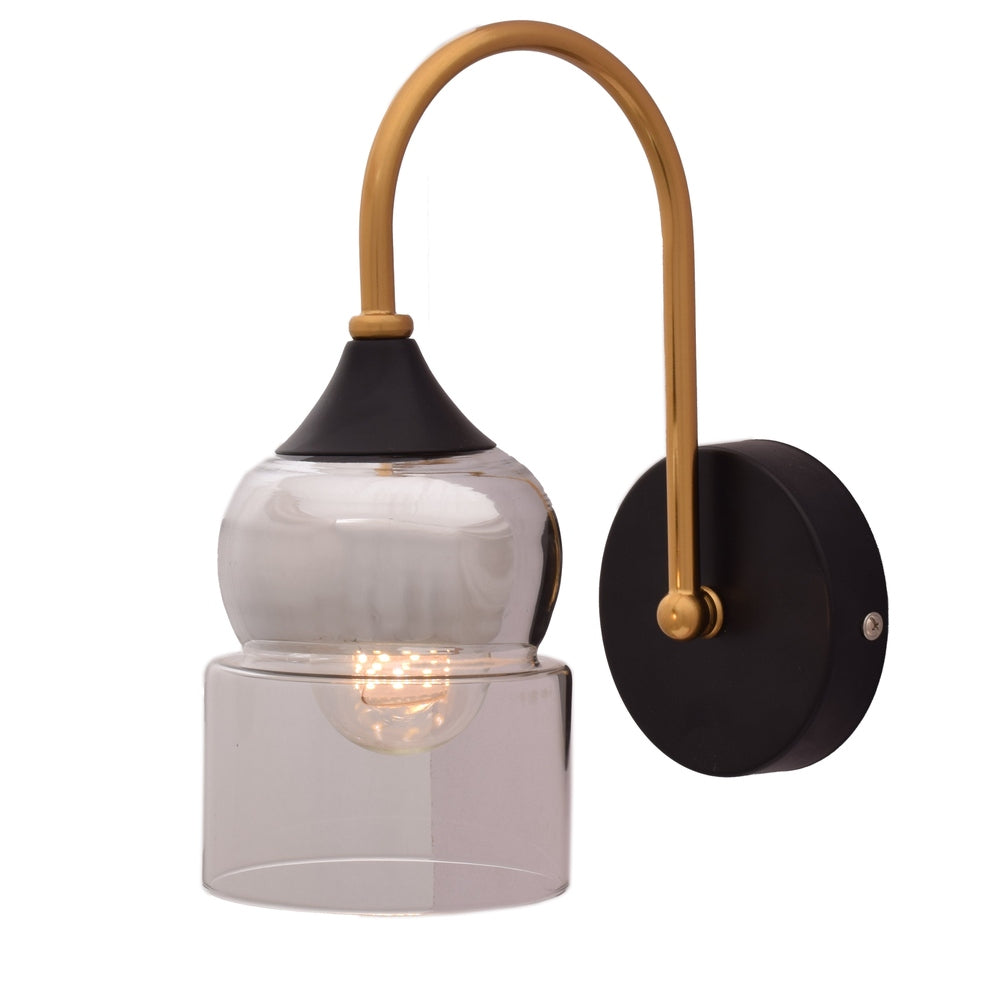 Golden Beacon Glass Wall Light - 1 Light