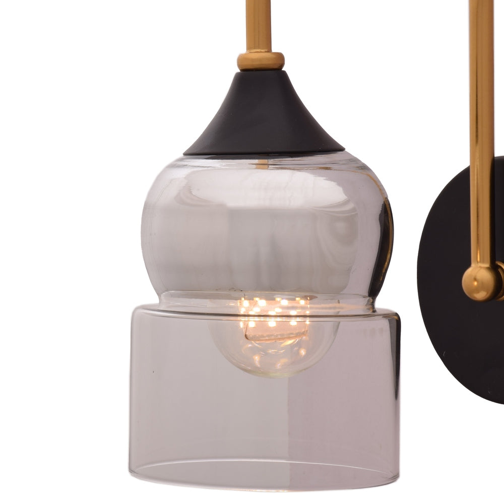 Golden Beacon Glass Wall Light - 1 Light