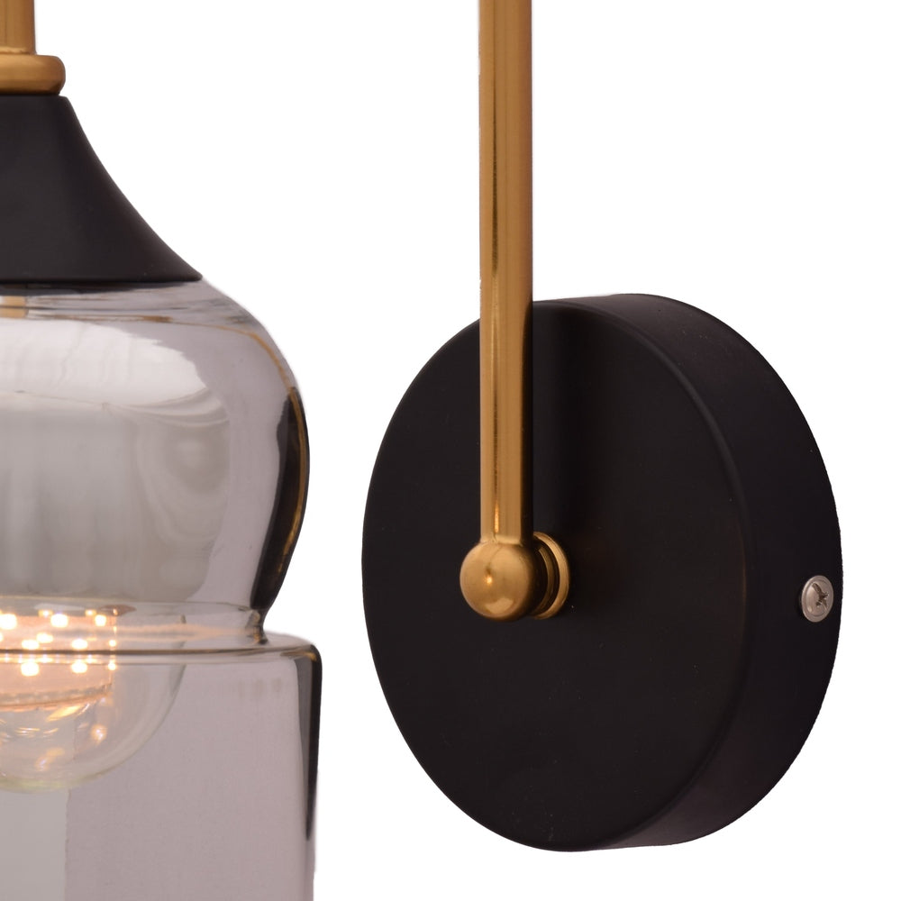 Golden Beacon Glass Wall Light - 1 Light