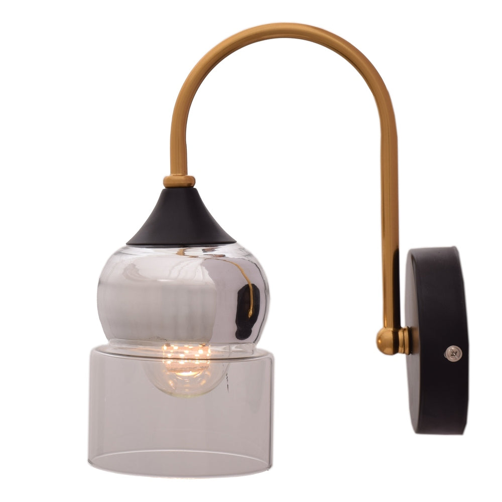 Golden Beacon Glass Wall Light - 1 Light
