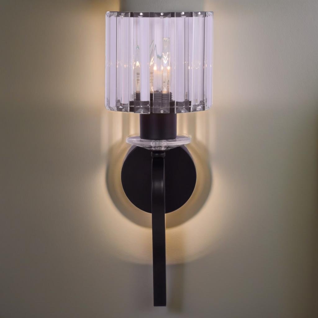 Crystal Cascade Wall Light (Black)