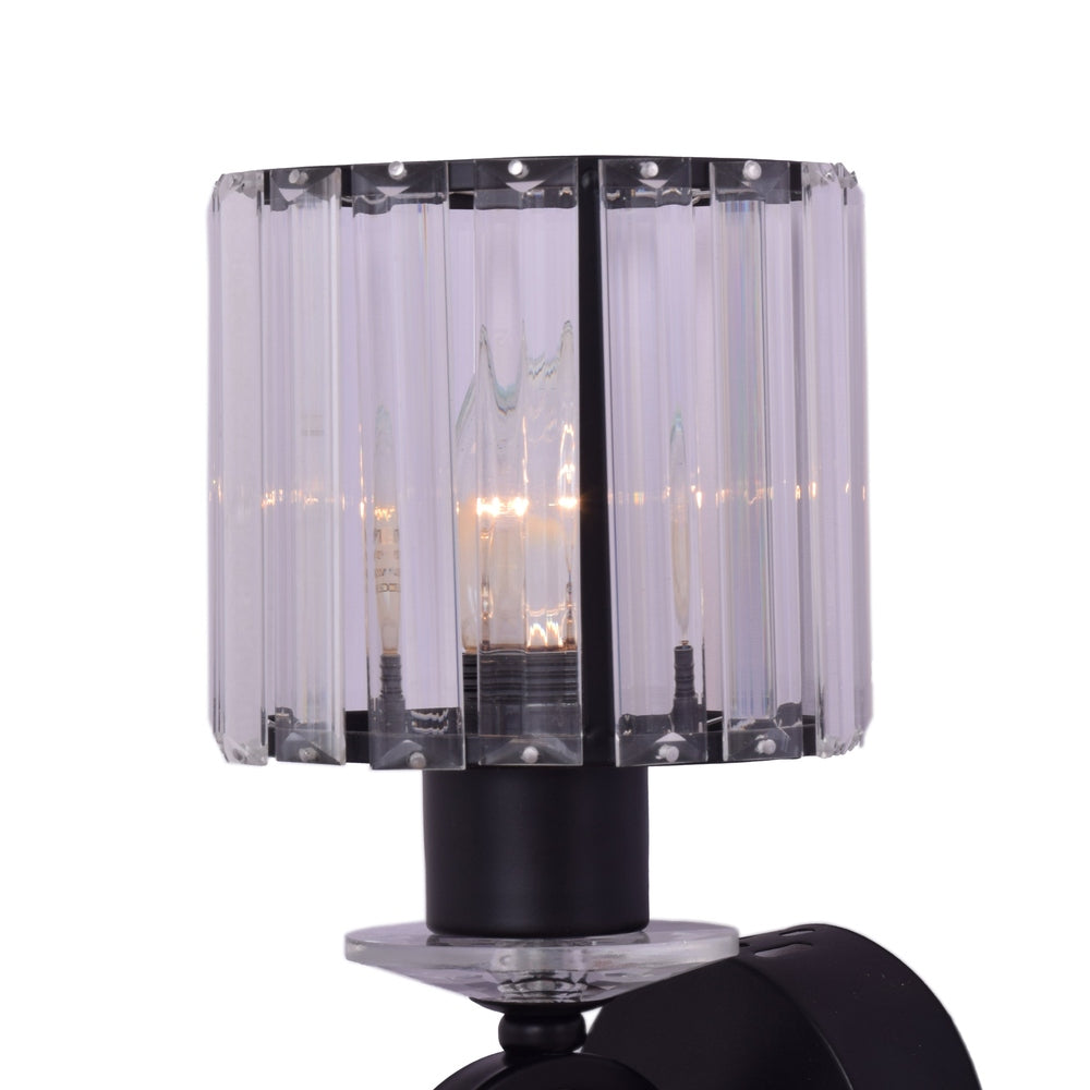 Crystal Cascade Wall Light (Black)