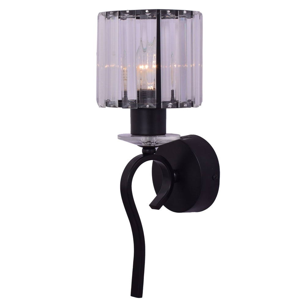 Crystal Cascade Wall Light (Black)