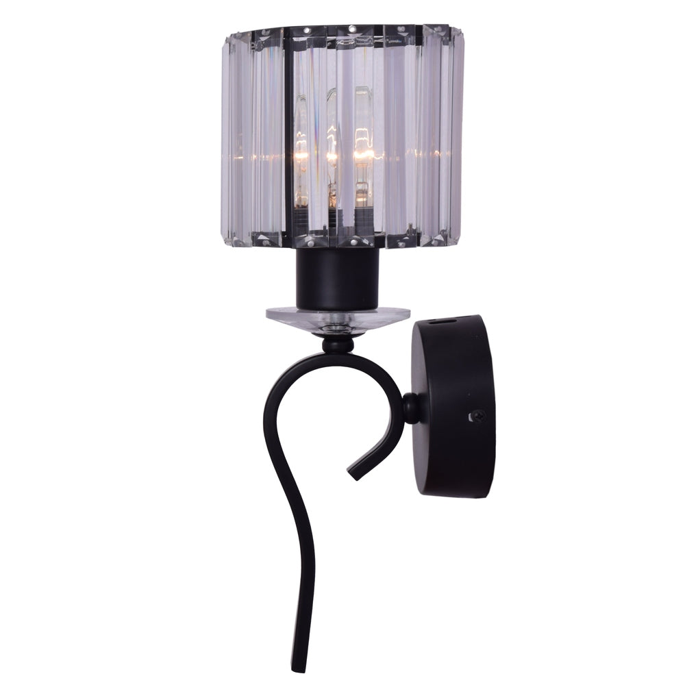 Crystal Cascade Wall Light (Black)