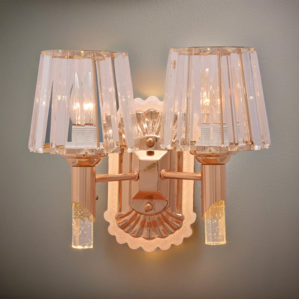 Superior Crystals Wall Light, 2 Arms