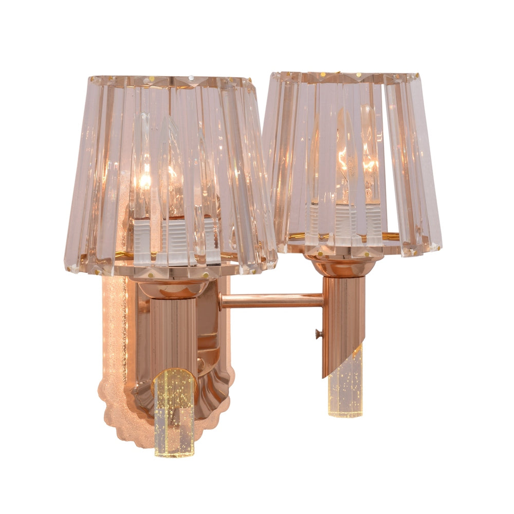 Superior Crystals Wall Light, 2 Arms