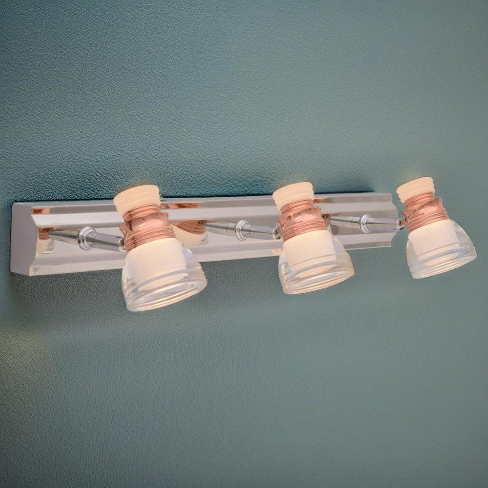 Rose Gold Adjustable 3 x LED Wall Light