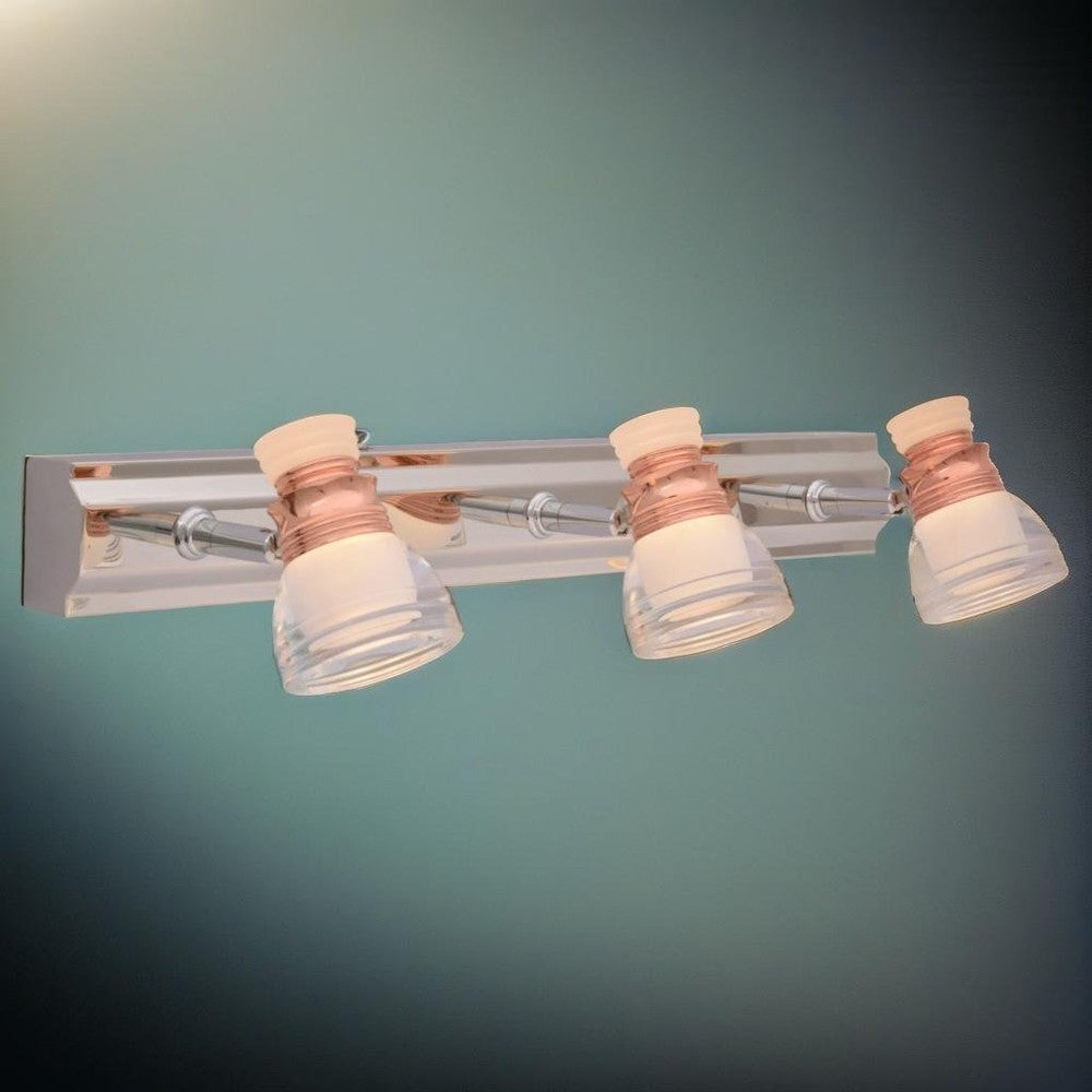 Rose Gold Adjustable 3 x LED Wall Light
