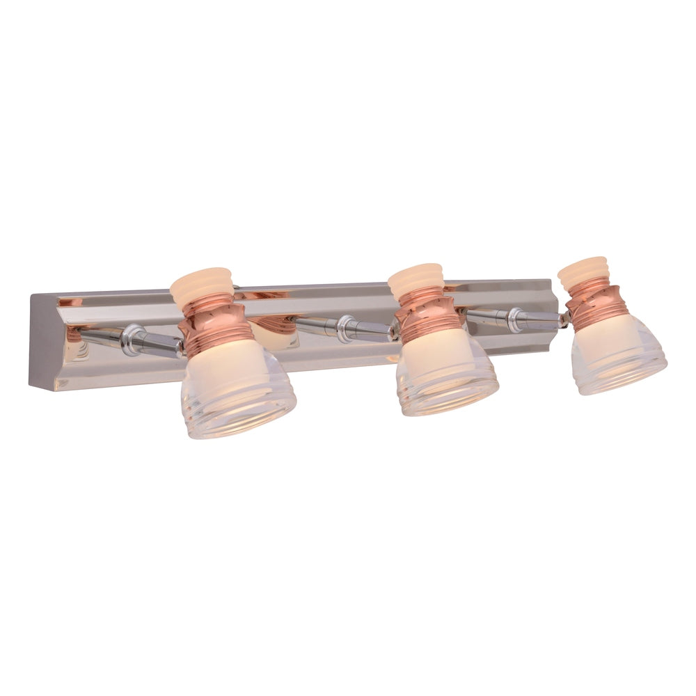 Rose Gold Adjustable 3 x LED Wall Light