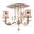Gold Chandelier With Glass Shade - 5 Light