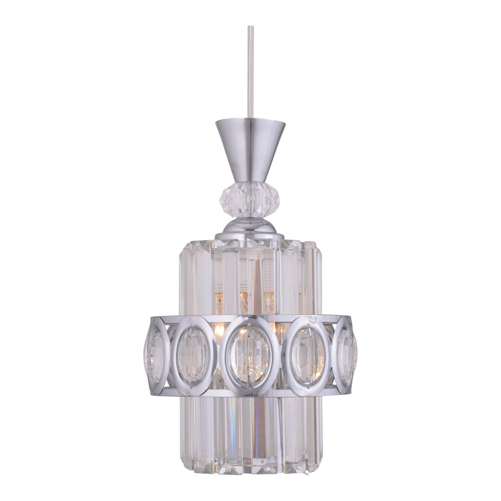 Glam Crystals Chrome Pendant Light