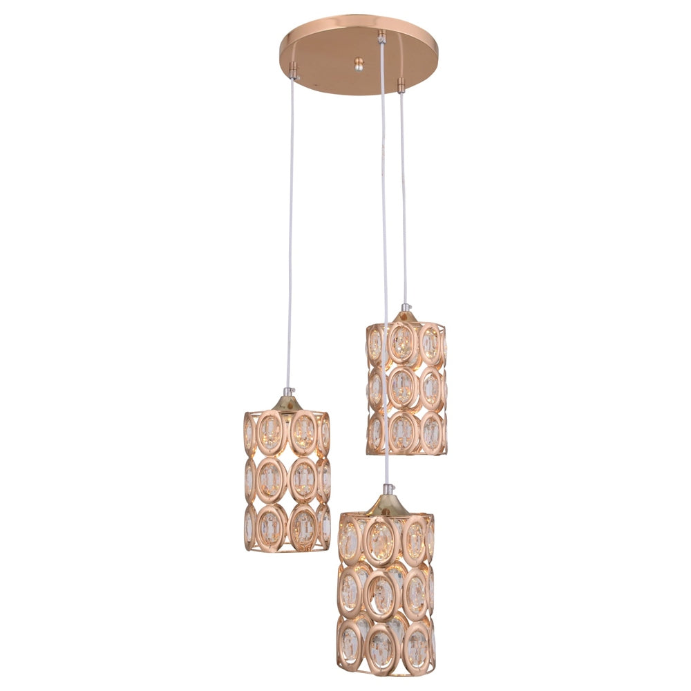 Oval Crystals 3 Hangings Pendant