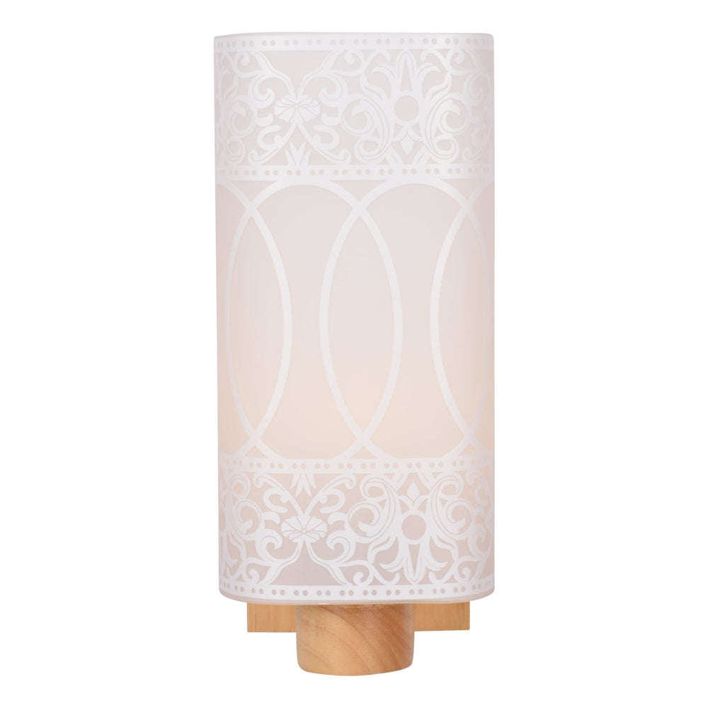 Decorative White Wall Light with Brown Back