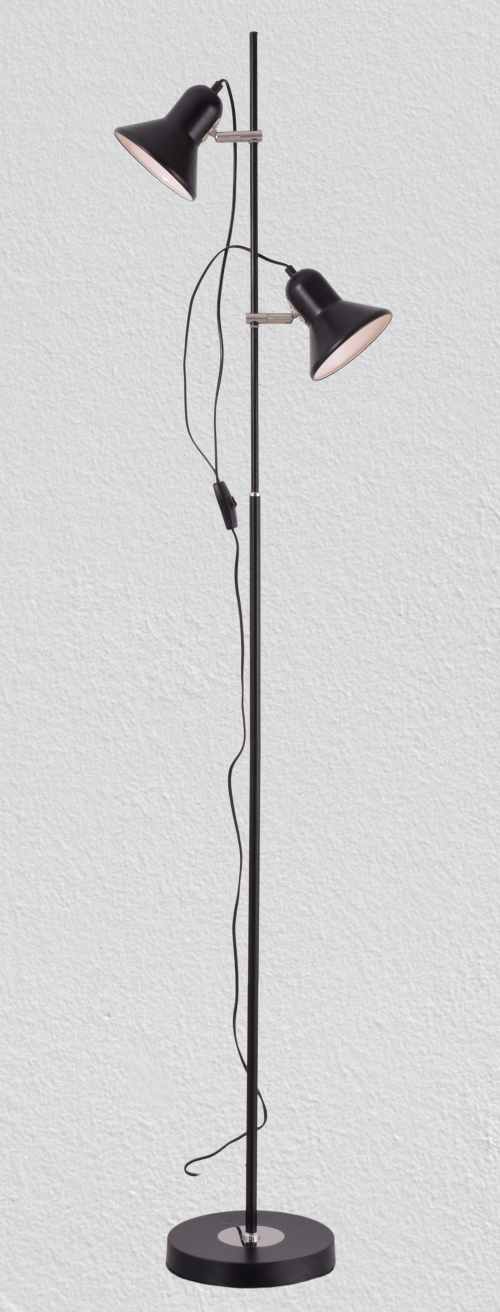 Cone Shaped 2 Lamp Reading Floor Lamp