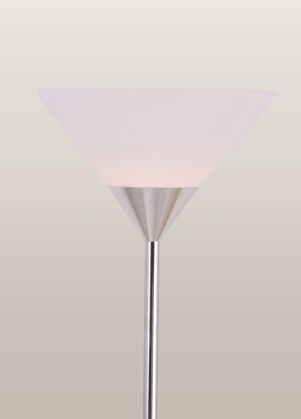 1 Light Torchiere Floor Lamp, Silver