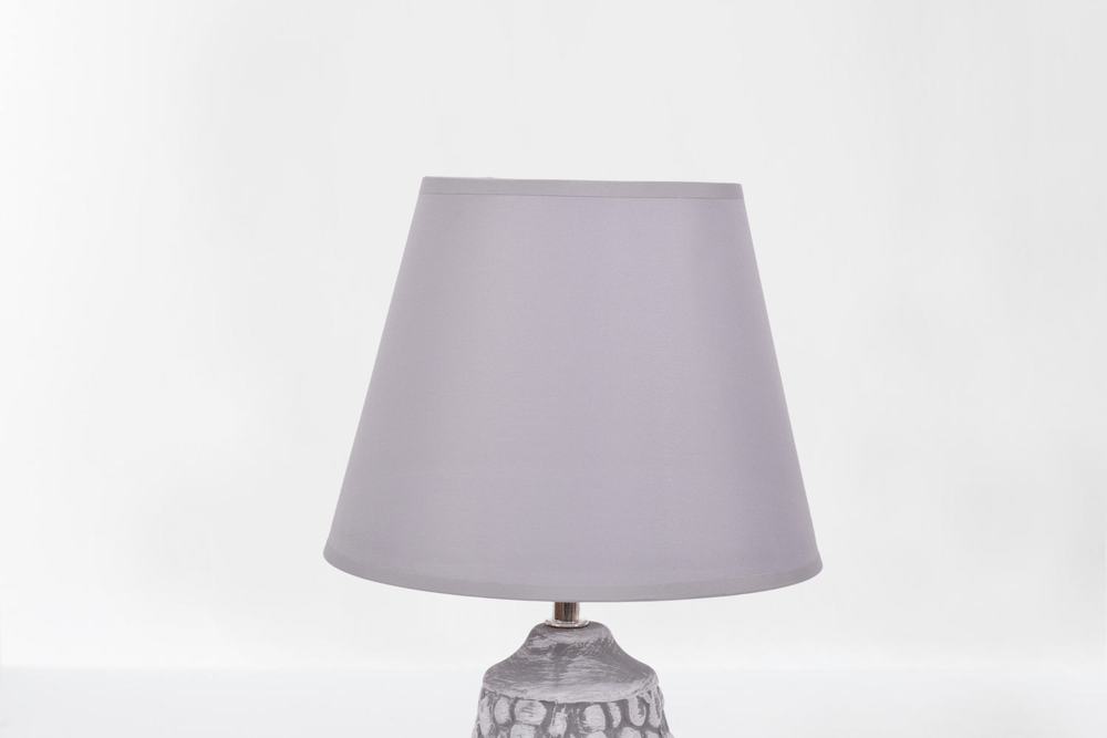 Stone Finish Grey Table Lamp