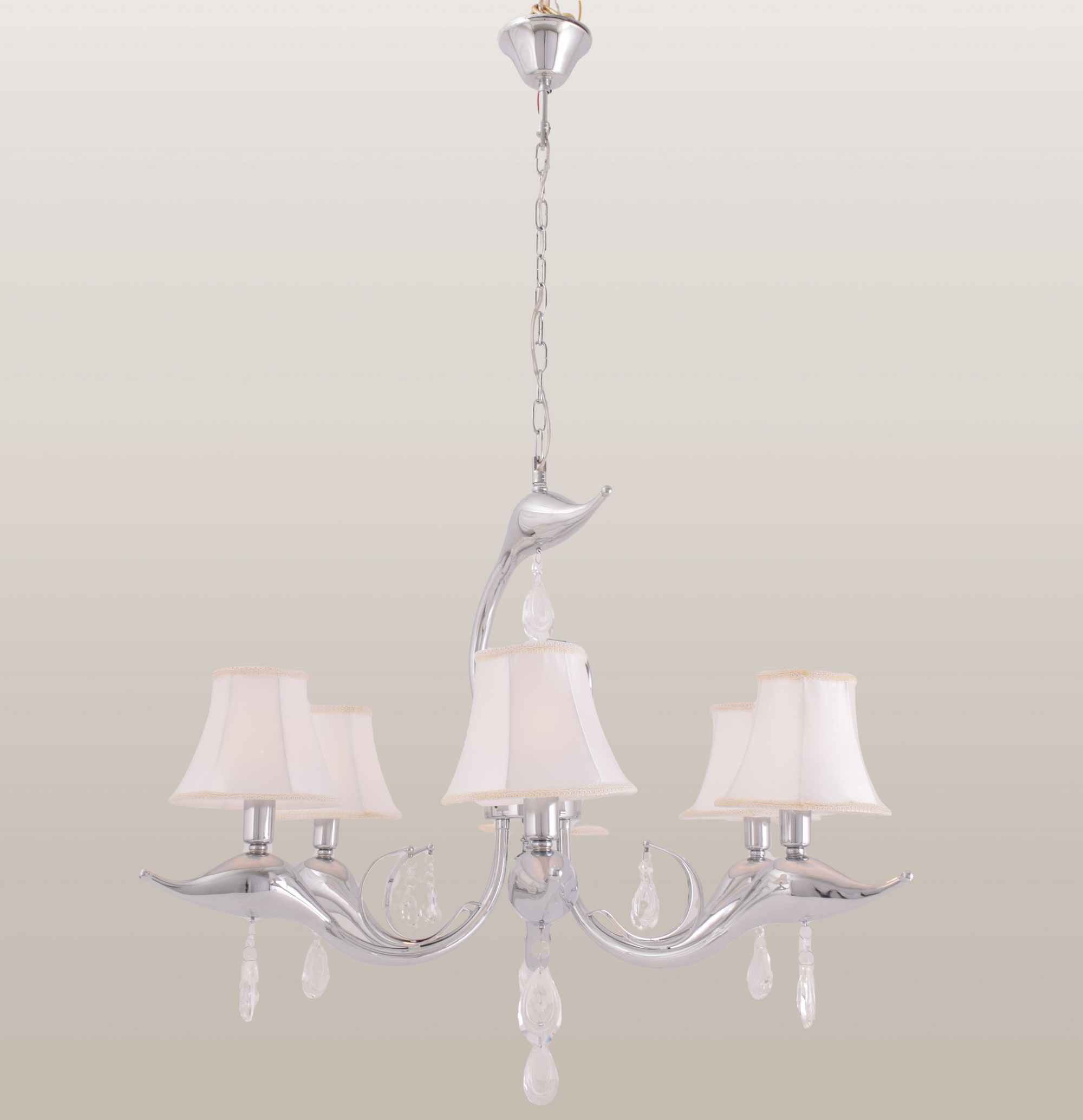 Dolphin Shaded 6 Lights Chandelier