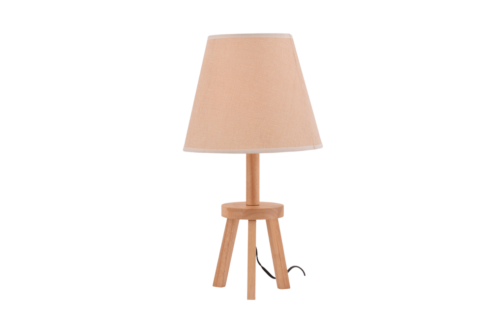 Light Brown Tripod Table Lamp