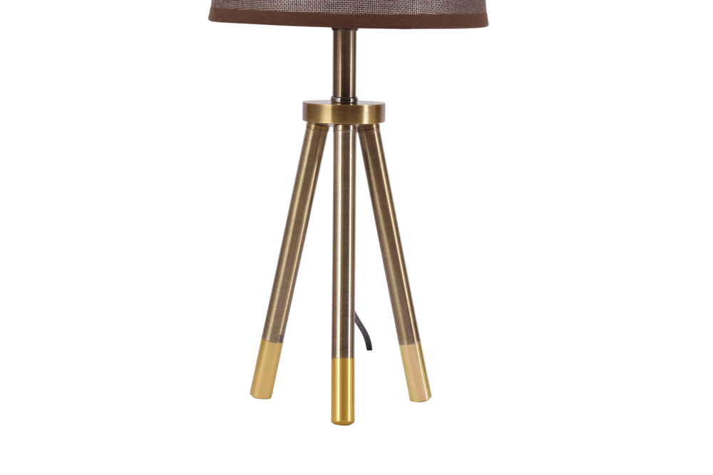 Brown Table Tripod Desk Lamp