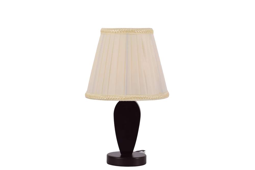 Brown Table Lamp Bedside Lamp with Cream Shade