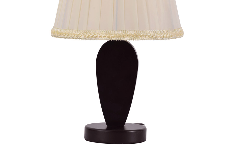 Brown Table Lamp Bedside Lamp with Cream Shade