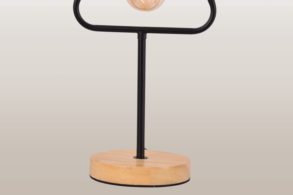 Triangle Iron Table Lamp with LED Bulb