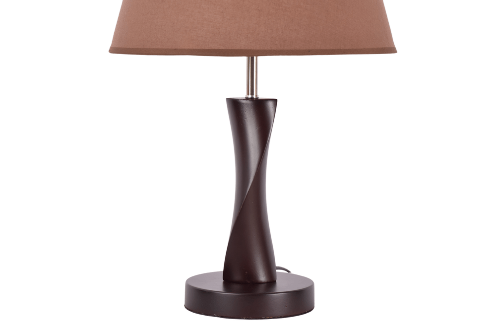Wooden Swirl Table Lamp