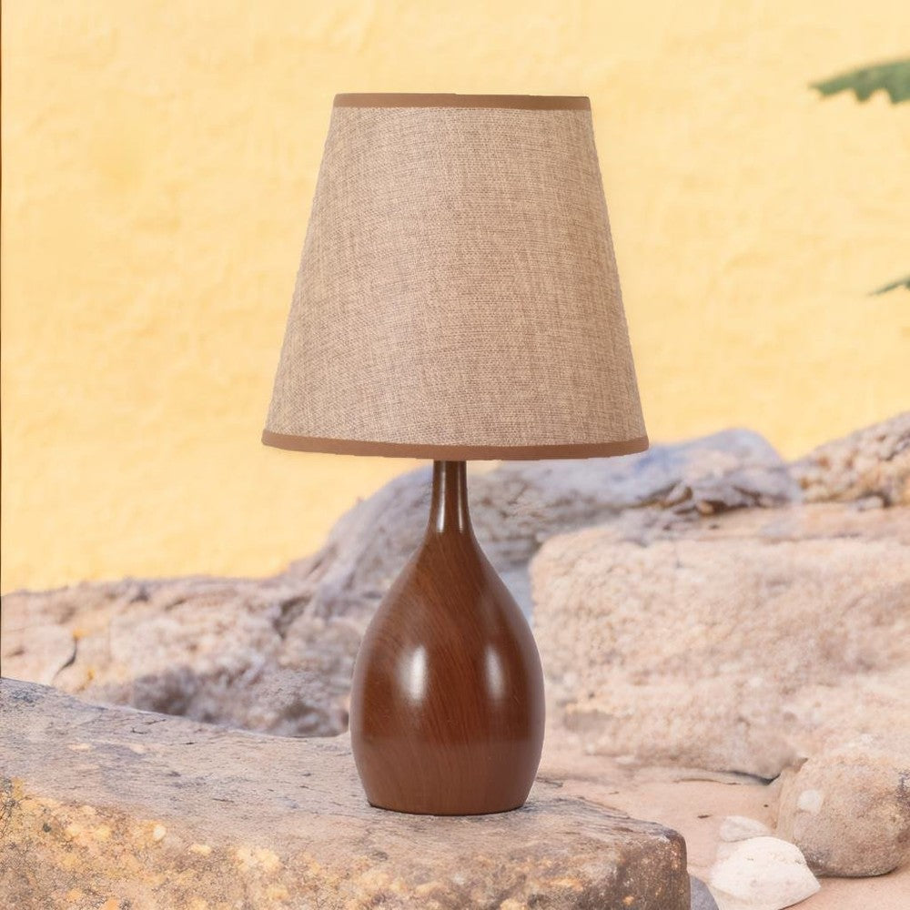 LED Side Table &amp; Desk Lamp – Modern Style Lamp with Wood Finish