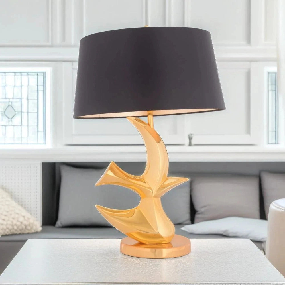 Gilded Dolphin Table Lamp