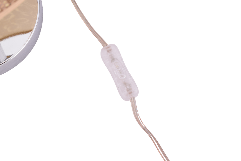 White Table Lamp with Brown Shade