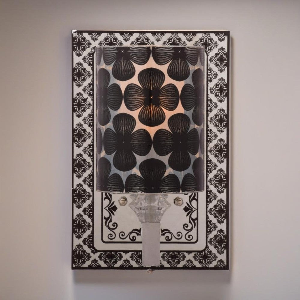 Black Flower Love Wall Light