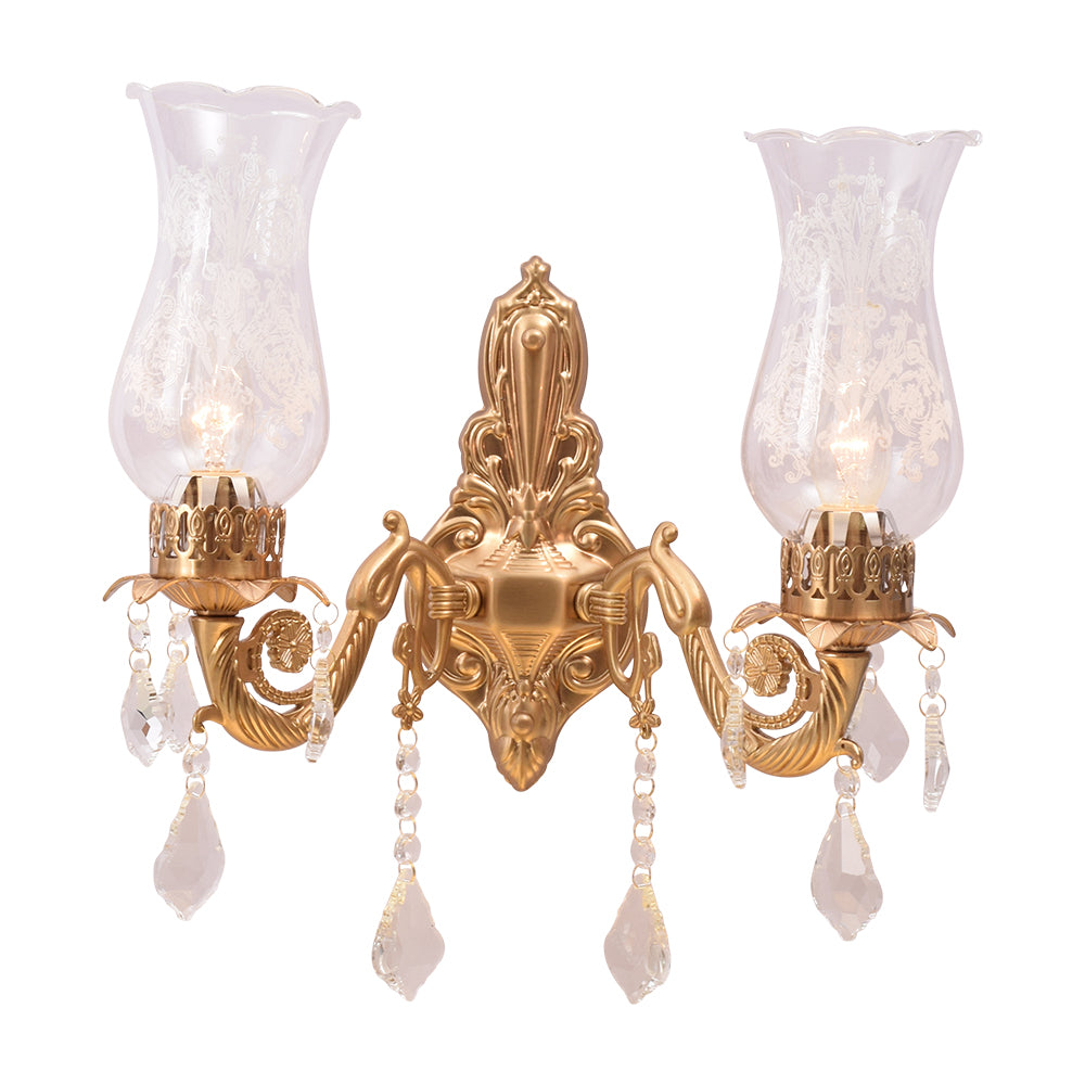 Crystal Blossom Wall Light - 2 Light